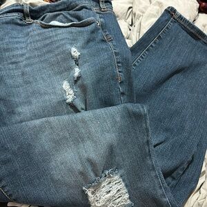 Torrid Premium 26R Boyfriend vintage stretch distressed jeans